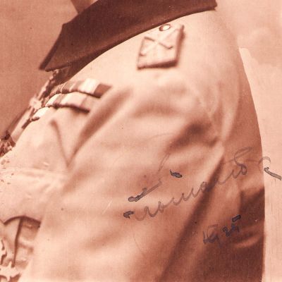 Regele Ferdinand I al României, fotografie de mari dimensiuni, 1925, cu semnătură