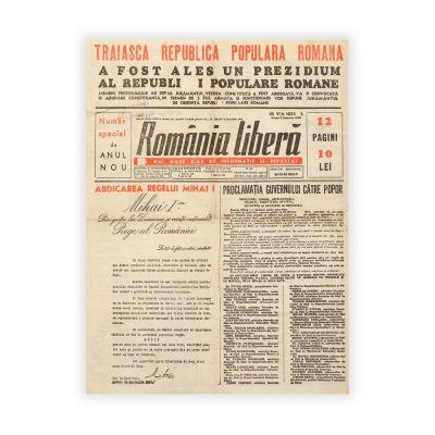 Publicația „România liberă”, 2 Ianuarie 1948 - Abdicarea Regelui Mihai I