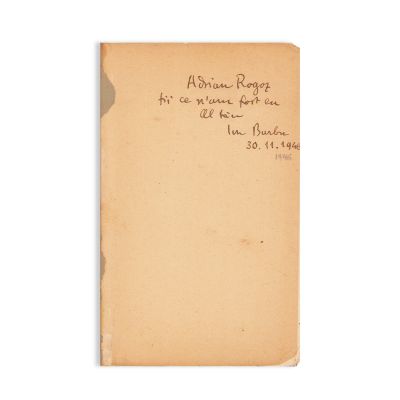 Ion Barbu, Joc Secund, 1930, exemplar numerotat cu dedicație pentru Adrian Rogoz