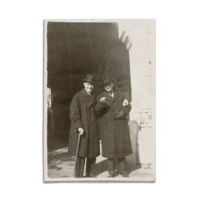 George Enescu alături de George Georgescu, fotografie de epocă