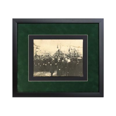 Regele Carol I alături de principele Ferdinand, fotografie din timpul unor manifestații militare, 28 noiembrie 1900