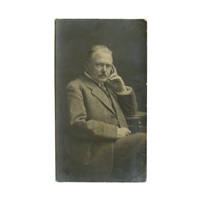 Constantin Meissner, fotografie tip carte poștală, cu dedicație olografă