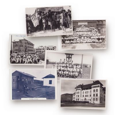 Straja Țării și Cercetașii României, 6 fotografii tip carte poștală, 1934-1939