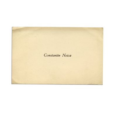 Carte de vizită, Constantin Noica (1909-1987)
