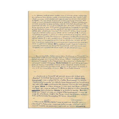 George Zamfirescu, manuscrisul unui eseu referitor la procesul creator