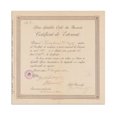 Iordăchescu I. Virgil, trei diplome, 1919-1924, cu semnăturile gen. Cantacuzino, I. Ghica, L. Catargi și Mina Minovici