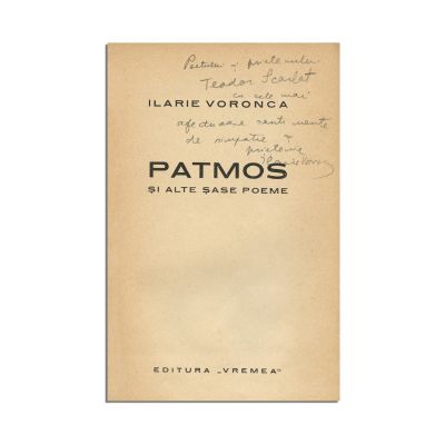 Ilarie Voronca, Patmos. Și alte șase poeme, 1933, cu dedicația autorului