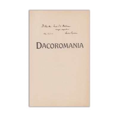 Dacoromania, Buletinul „Muzeului Limbii Române”, cu dedicațiile lui Sextil Pușcariu pentru Ion I. C. Brătianu, 12 volume