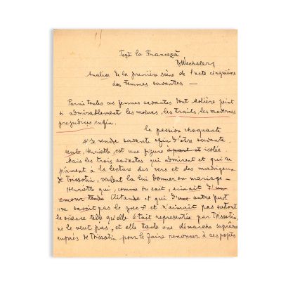 Benjamin Wechsler (Fundoianu), teză la franceză