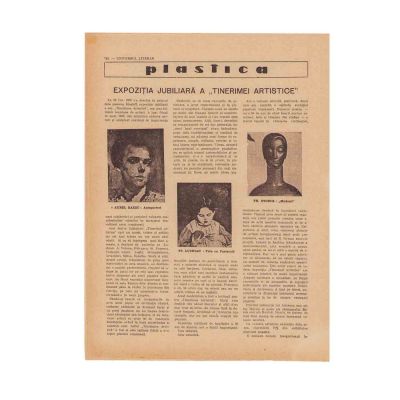 Publicația „Universul literar”, anul XLIV, nr. 46, noiembrie 1928, cu un articol în care este menționat C. Brâncuși