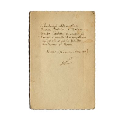 Fernand Bonneton, fotografie de epocă, cu dedicație, 1917