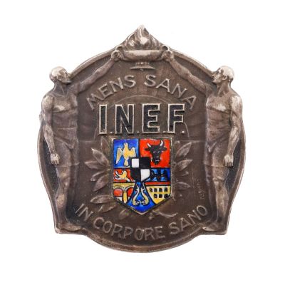 I.N.E.F., insignă, manufactura Frații Huguenin