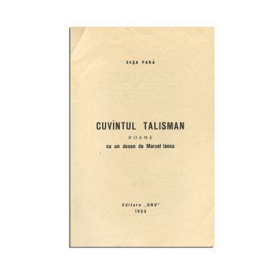Sașa Pană, Cuvîntul Talisman, 1933