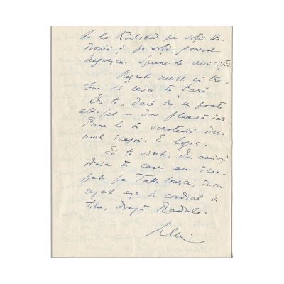 C. Xeni, scrisoare olografă către Radu D. Rosetti, 1933