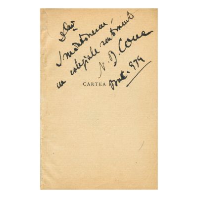 N. D. Cocea, Pentr-un petec de negreață, 1935, exemplar bibliofil cu dedicație