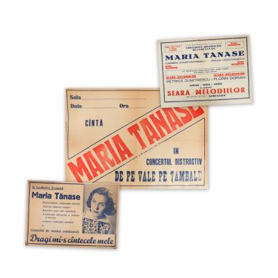 Maria Tănase, trei afișe pentru concerte, 1955-1959