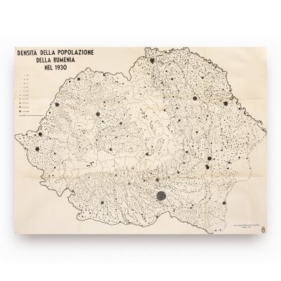 Harta densității populației României din anul 1931, 1940