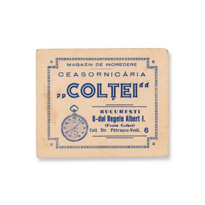 Ceasornicăria Colței, Select și Fabricile Vălimăreanu, un bon de garanție și două facturi, 1920-1942