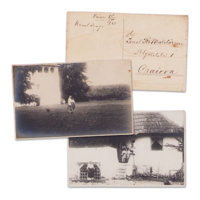 Regina Maria în Oltenia, două fotografii tip carte poștală, cca. 1923