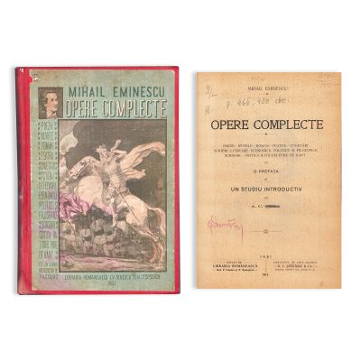 M. Eminescu, Opere Complecte, 1914, cu ex-librisul lui Geo Dumitrescu
