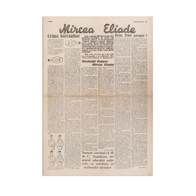 Publicația „Vremea”, An X, Nr. 492, 20 iunie 1937, număr dedicat eliminării lui Mircea Eliade de la universitate