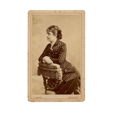 Sabina Cantacuzino, fotografie format carte-de-visite, atelier Franz Mandy