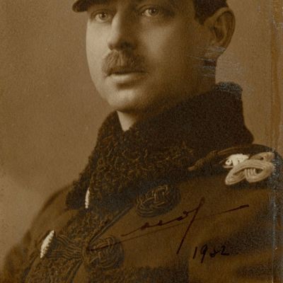 Regele Carol al II-lea, fotografie de epocă semnată olograf, 1932