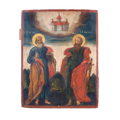 Icoană Sfinții Apostoli Petru și Pavel, secolul al XIX-lea