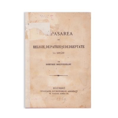 Dimitrie Bolintineanu, Nepăsarea de religie, de patrie și de dreptate la români, 1869