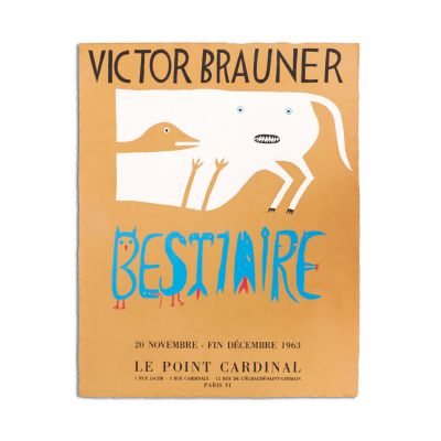 Victor Brauner, afișul expoziției Bestiaire, 1963