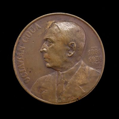 Octavian Goga, medalie comemorativă din bronz, 1938