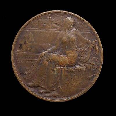 Octavian Goga, medalie comemorativă din bronz, 1938