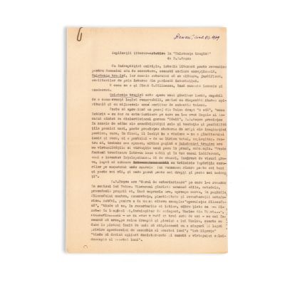 D. D. Roșca, recenzii, adrese și arhivă de corespondență cu Lucian Blaga