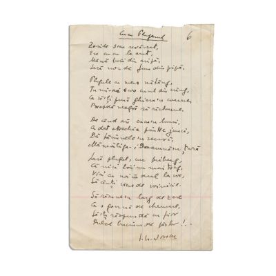 Ion U. Soricu, două poezii-manuscris, cca. 1948