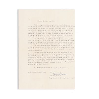 Colecție de 39 corespondențe trimise lui D. D. Roșca de Constantin Noica și alții, cca. 1970 