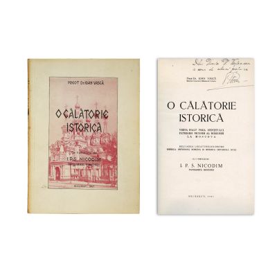 Preot Dr. Ioan Vască, O călătorie istorică, 1947, cu dedicație pentru preotul D. Veştemeanu