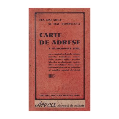 Carte de adrese a Municipiului Sibiu