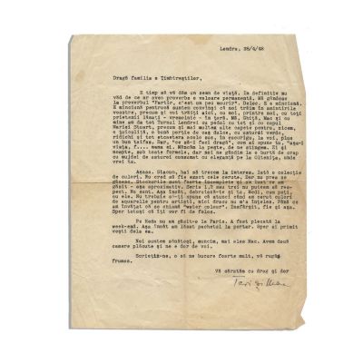 Iorgu Iordan, scrisoare către Medi și Gheorghe Dinu + scrisoare către Petre Constantinescu-Iași, 1946