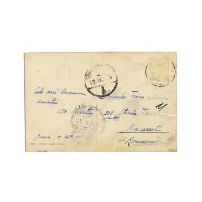 Ion Pillat, carte poștală ilustrată către Traian Cărăușu, 1935