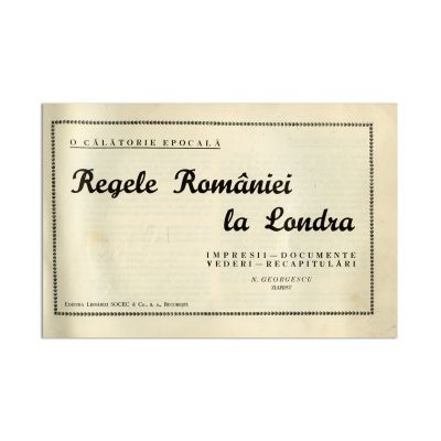 N. Georgescu, Regele României la Londra, [1938]