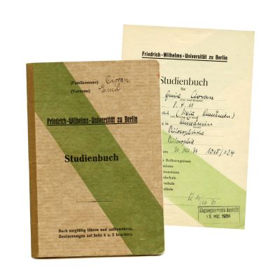 Emil Cioran, carnet de student, 1933-1934