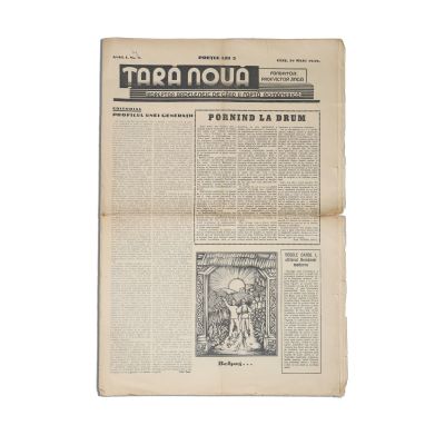 Publicația „Țară Nouă”, Anul I, Nr. 1, 21 mai 1939