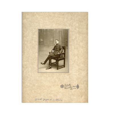 Generalul Grigore C. Odobescu, două fotografii de epocă, cu dedicație olografă
