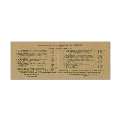 Institutul Social Român din Basarabia, invitație permanentă, 1935-1936