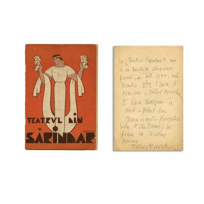 Teatrul din Sărindar, Stagiunea 1939-1940, cu o amplă dedicație a lui Tudor Mușatescu