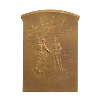 Alianța franco-română, plachetă din bronz, 1917