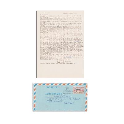Lucian Boz, scrisoare pentru Barbu Brezianu, 12 august 1988