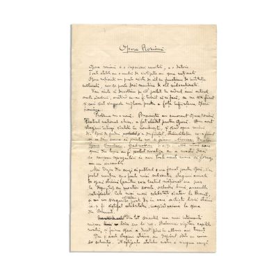 Ion Nonna Otescu, articol-manuscris despre Opera Română