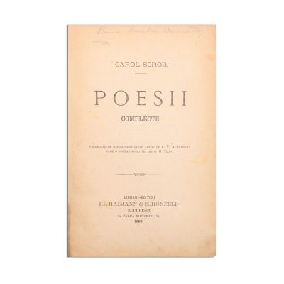 Carol Scrob, Poesii complecte, 1883
