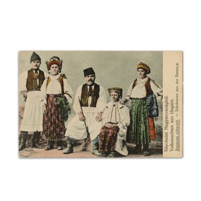 Țărani români, șase cărți poștale ilustrate